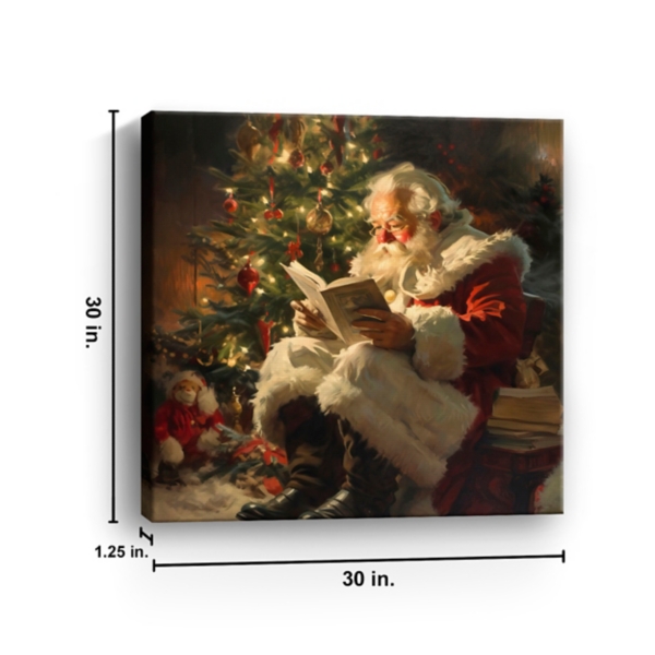 Santa's Stories Canvas Art Print, 30x30 in.
