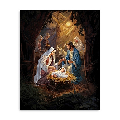 Large Nativity Canvas Print 'Manger', 24 x 36