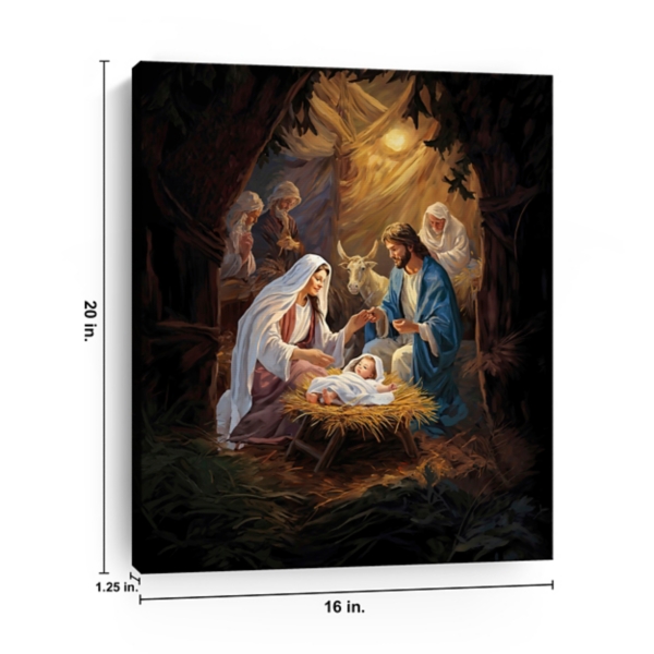 Warm Nativity Scene Canvas Art Print, 16x20 in.