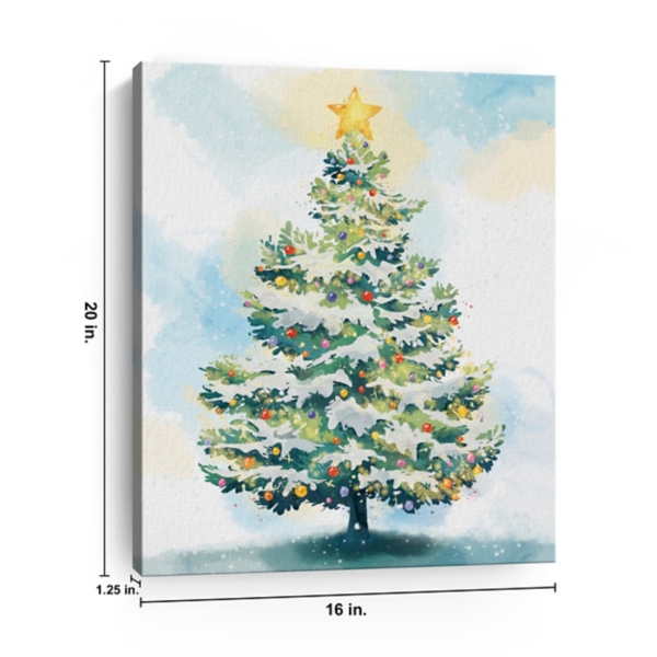 Angelic Christmas Tree Canvas Art Print