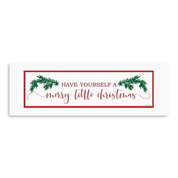Merry Little Christmas Pine Canvas Print