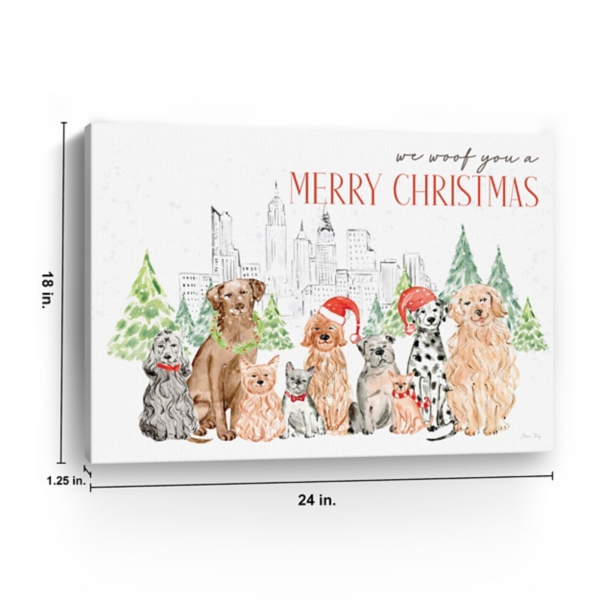 Woof You a Merry Christmas Canvas Print