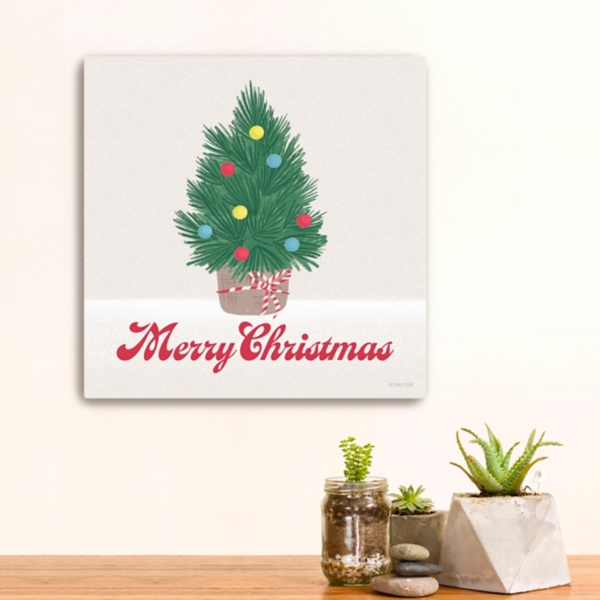 Merry & Bright Mini Tree Canvas Art Print
