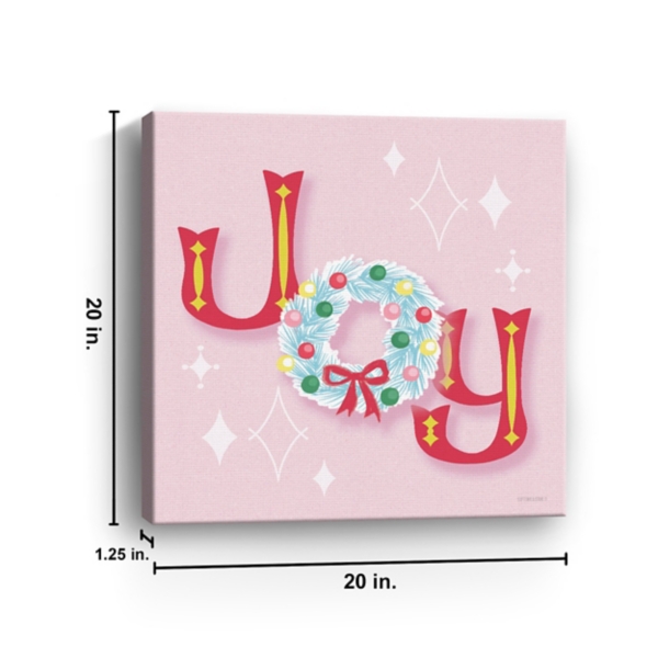Pink Joy Wreath Canvas Print