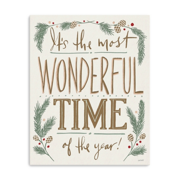 Most Wonderful Time of the Year Pine Canvas Print
