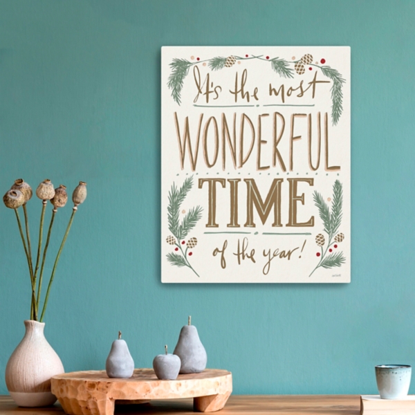 Most Wonderful Time of the Year Pine Canvas Print