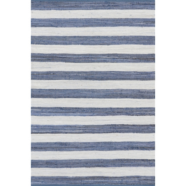 Blue & White Striped Indoor/Outdoor Rug, 5x8 | Kirklands Home