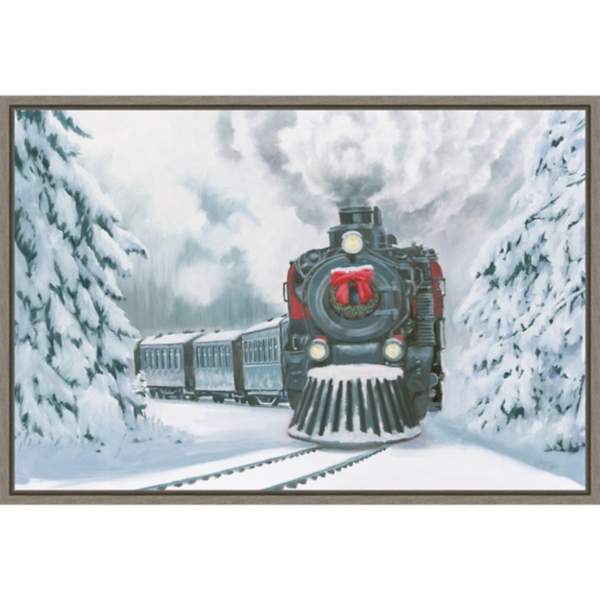 Christmas Train Framed Canvas Art Print