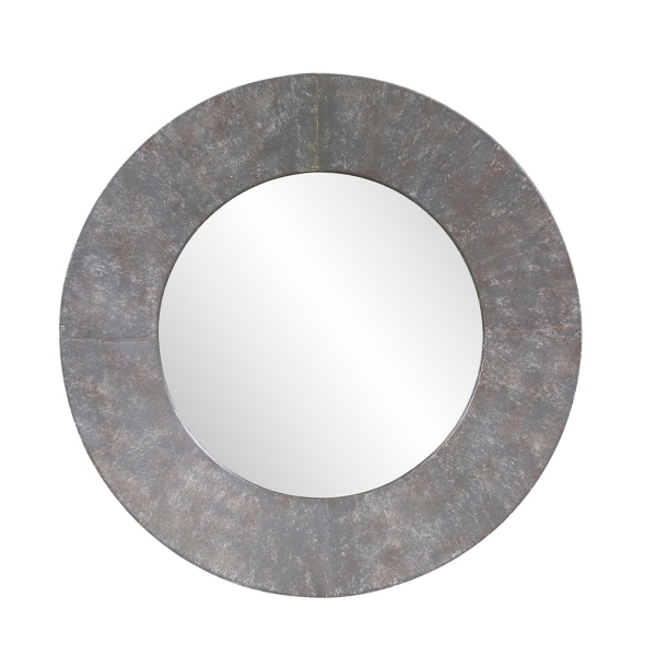 Bolton Round Gray Metal Wall Mirror Kirklands Home