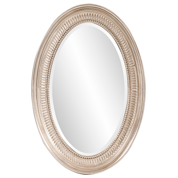 Ethan Champagne Silver Oval Wall Mirror