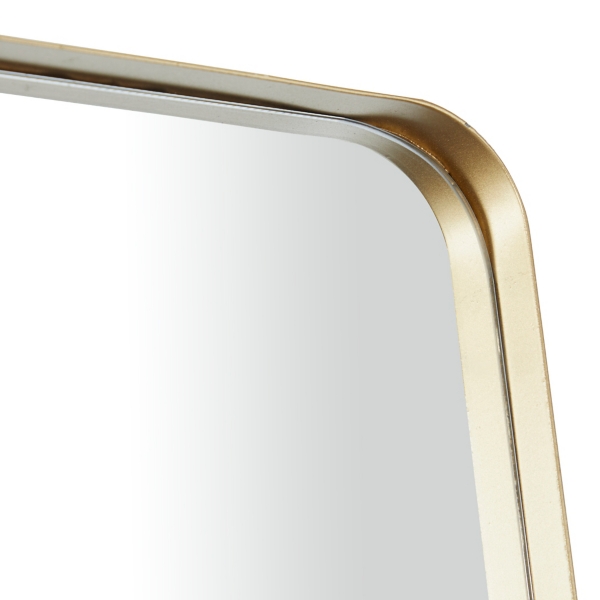 Gold Rectangle Beveled Wall Mirror