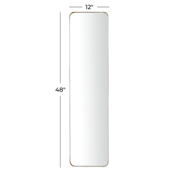 Gold Rectangle Beveled Wall Mirror