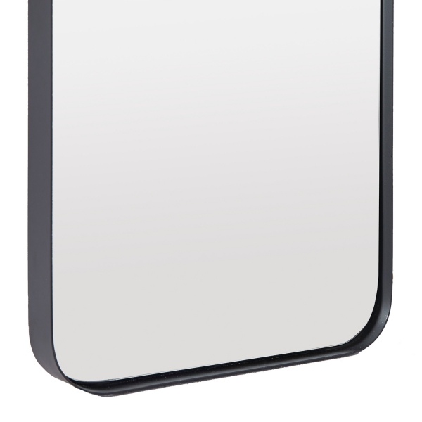 Black Rectangle Beveled Wall Mirror