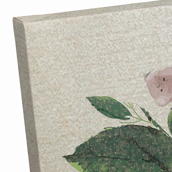 Floral Steer Horns Canvas Art Print