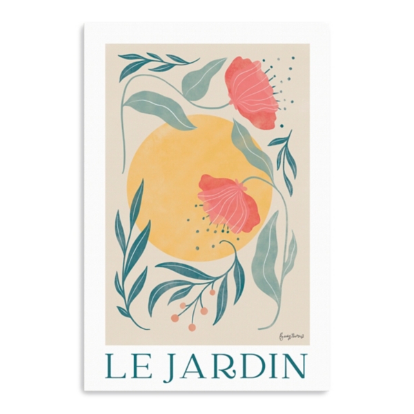 Le Jardin Poster Canvas Art Print