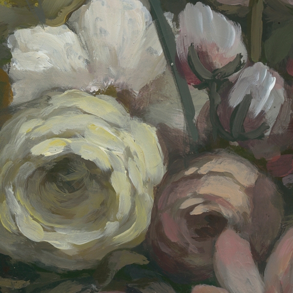 Moody Floral Bouquet Framed Canvas Art Print