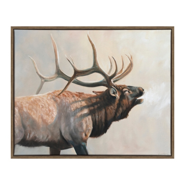 Wild Elk Framed Canvas Art Print | Kirklands Home