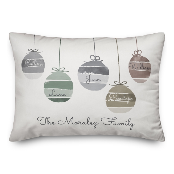 Personalized Family Christmas Pillow