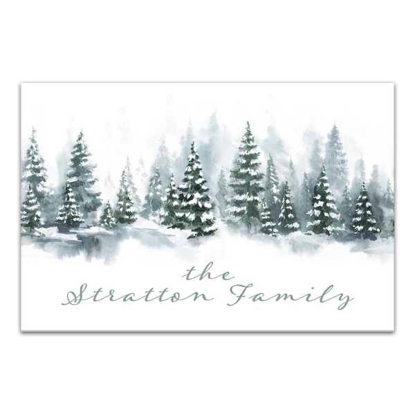 Personalized Winter Tree Landscape Canvas Print