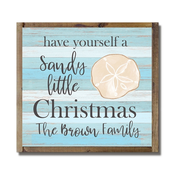 Personalized Sandy Little Christmas Wall Plaque