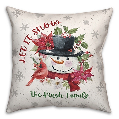 Gnome Family Personalized 18x18 Throw Pillow