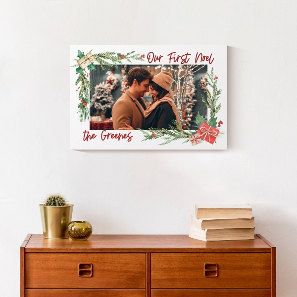 Personalized Our First Noel Canvas Print