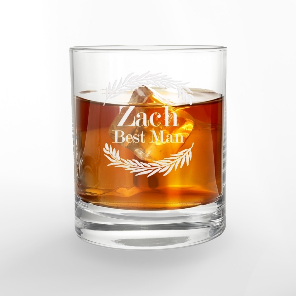 Personalized Best Man Whiskey Glasses, Set of 2