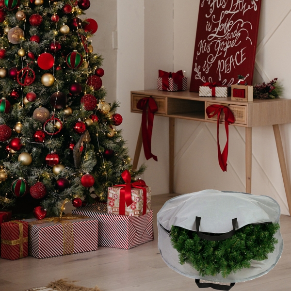 Gray Wreath Storage Bag, 36 in.