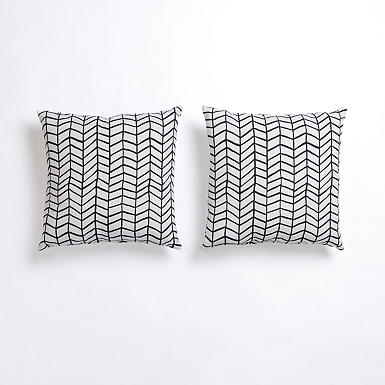 Black and white 2024 check outdoor pillows