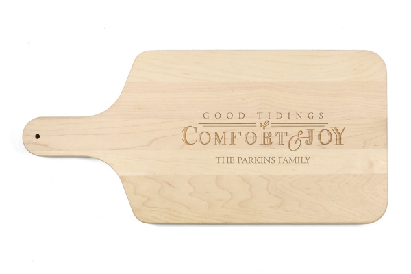 Personalized Comfort & Joy Maple Cutting Board