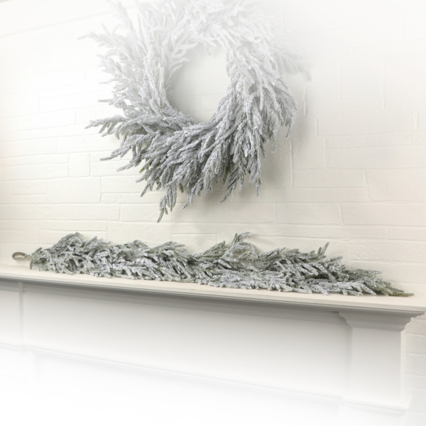 Flocked Norfolk Pine Garland