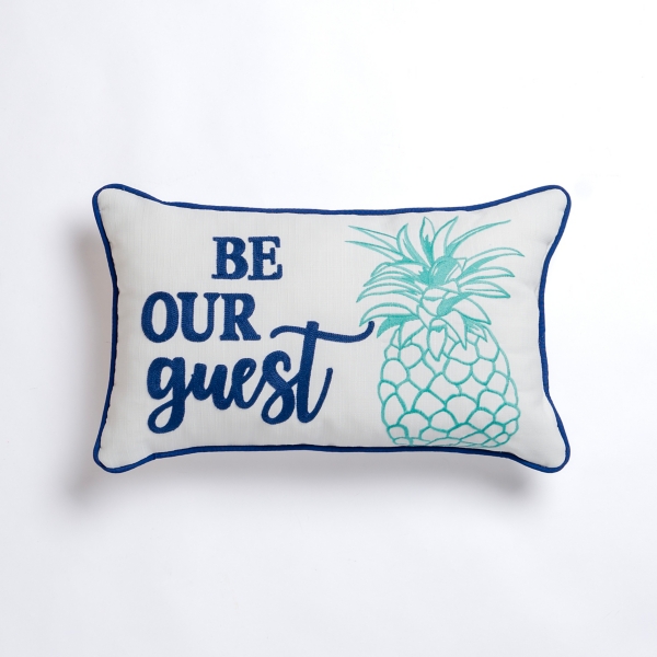 Be Our Guest Outdoor Lumbar Pillow