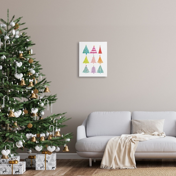 Fun Christmas Trees Canvas Art Print