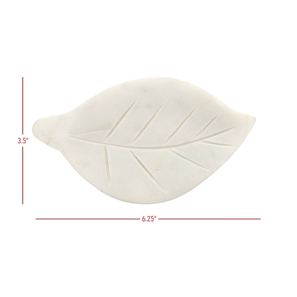 White Marble Leaf Spoon Rest