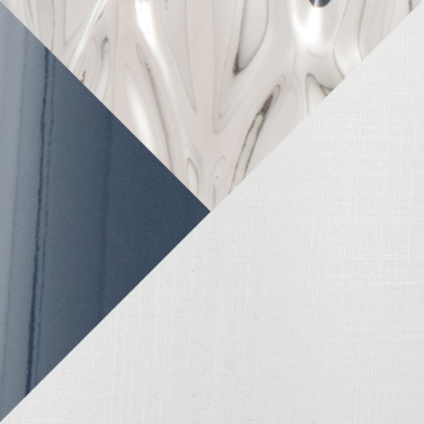 Navy and Silver Piper Table Lamp