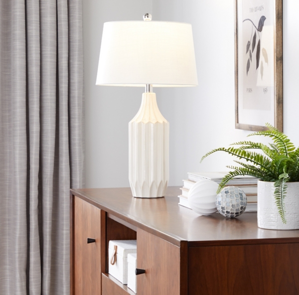 Cream Ceramic Sandra Table Lamp