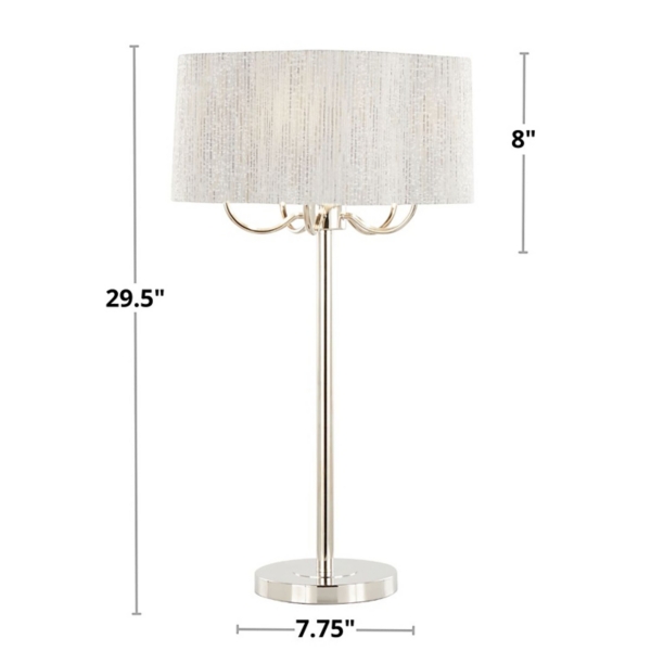 Silver Metal Lila Table Lamp