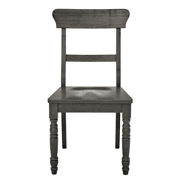 Gray Traditional Dining Chairs, Set of 2