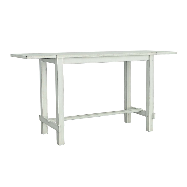 Light Gray Wood Drop Leaf Dining Table