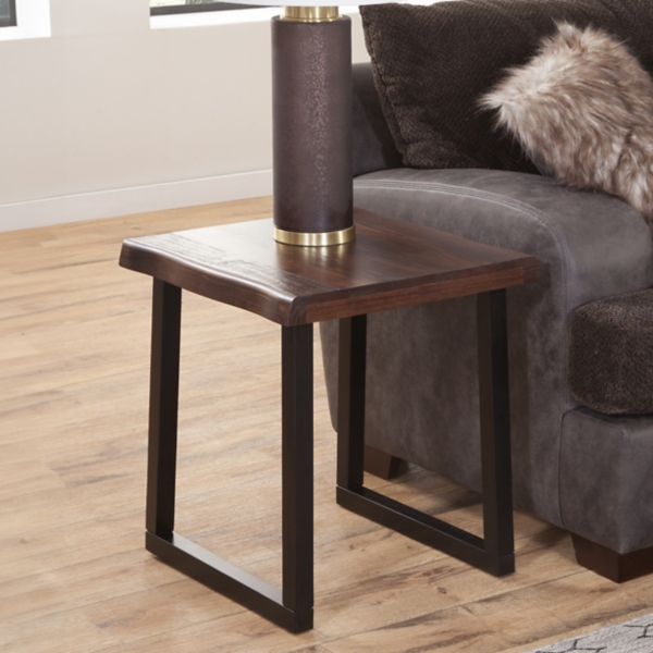 Cherry Live Edge Wood Accent Table