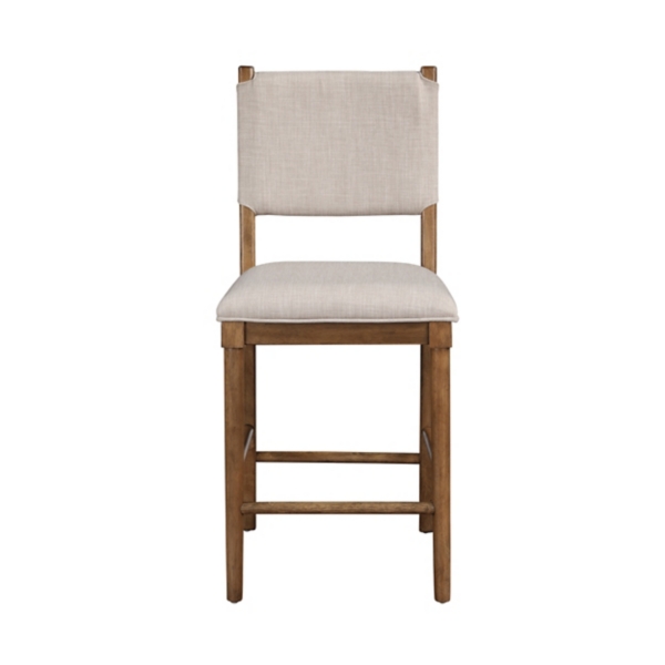 Oslo Cream Upholstered Counter Stools, Set of 2
