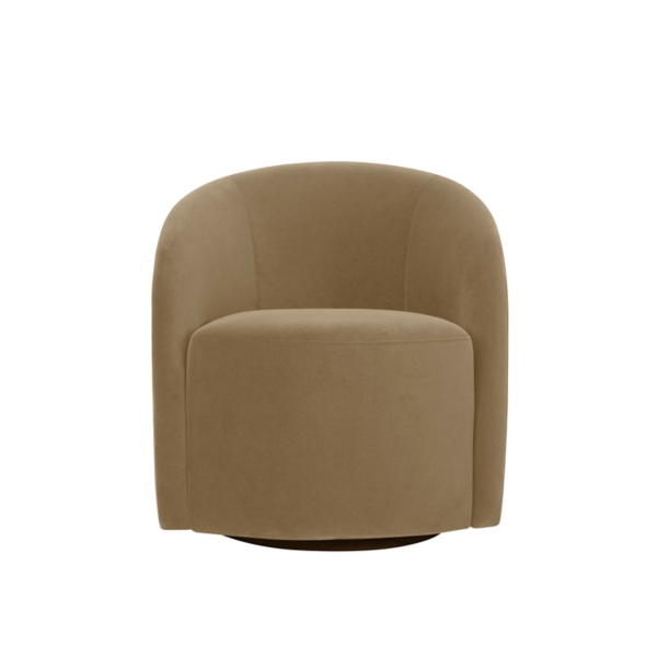 Camel Velvet Danielle Swivel Accent Chair Kirklands Home