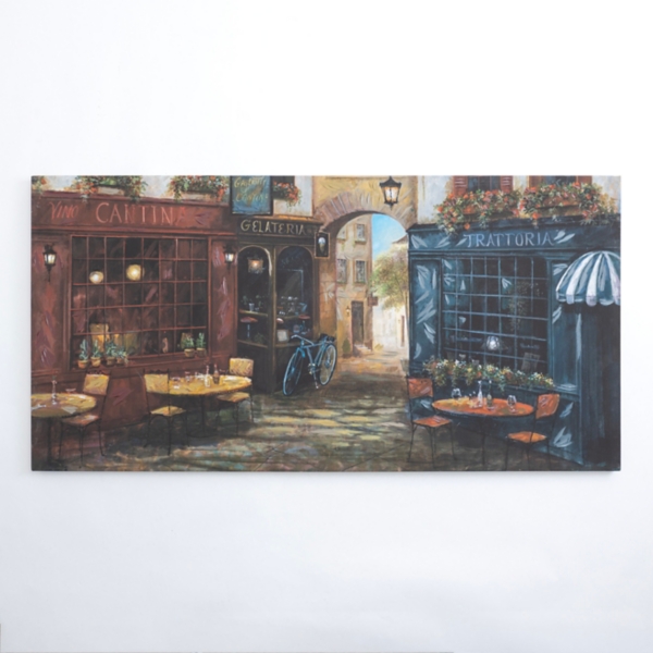 Courtyard Ambiance Canvas Art Print 