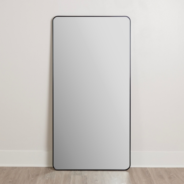 Black Nouveau Linear Leaner Mirror Kirklands Home