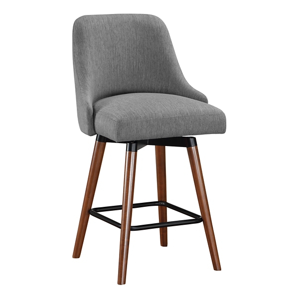 Charcoal MidCentury Modern Swivel Counter Stool Kirklands Home