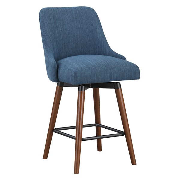 Navy MidCentury Modern Swivel Counter Stool Kirklands Home