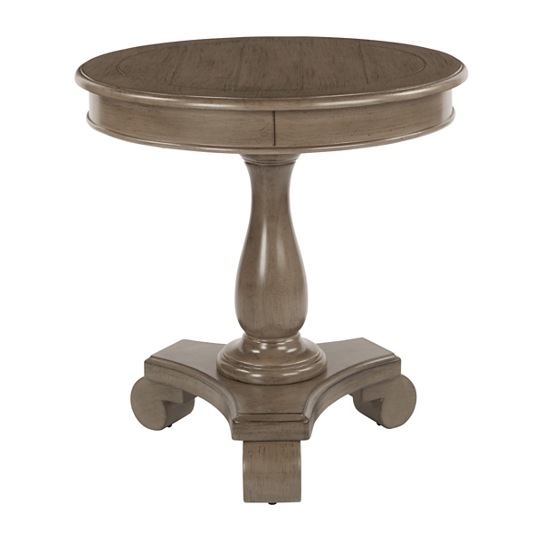 Java Traditional Round Pedestal Accent Table