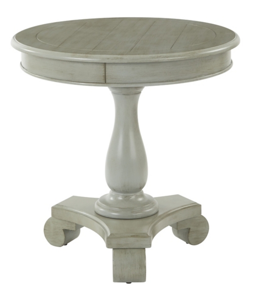 Gray Traditional Round Pedestal Accent Table Kirklands Home
