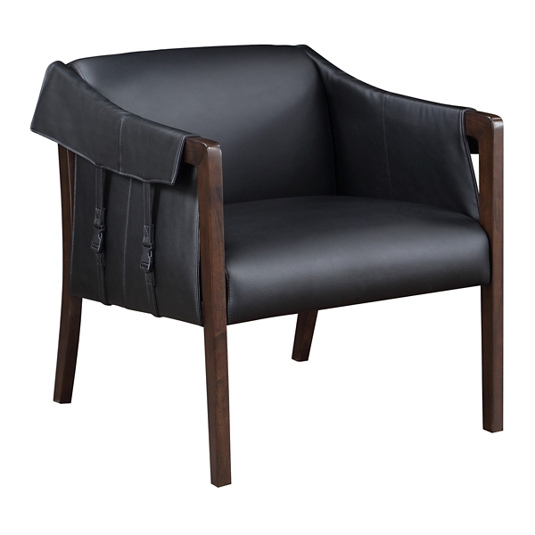Black Parkfield Faux Leather Accent Chair Kirklands Home