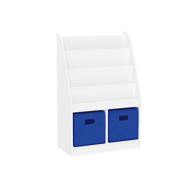 White Bookrack with Cubbies